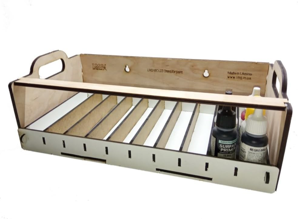 Single Paint Storage Stand 80x25-35 mm Scale: Universal Material – Plywood 4 mm + HDF 3 mm LMG WO-23