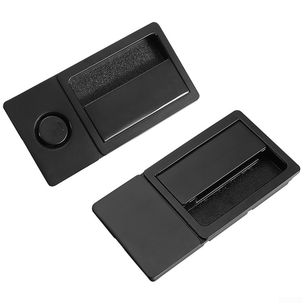 Serrure de porte magnétique push pull encastrée pour intérieur moderne gris