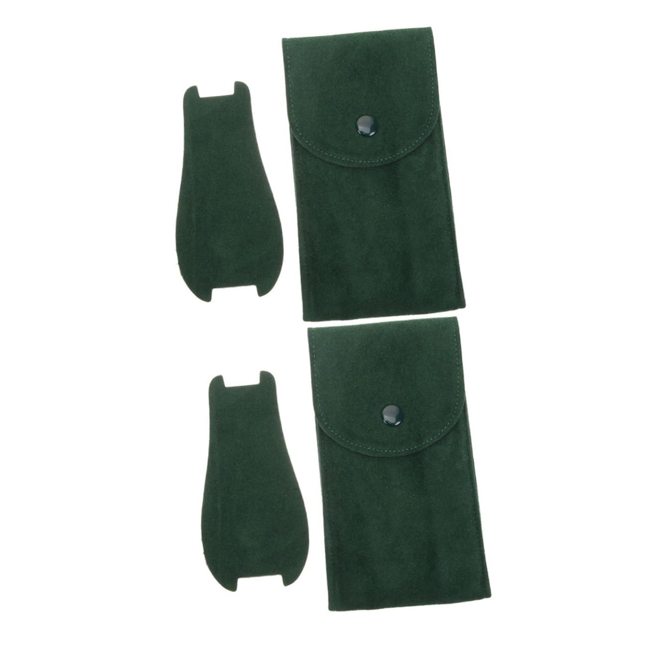 Hemobllo 4 Sätze Aufbewahrungstasche Ansehen Reisen Sprechen Wasserdicht Schutz Uhrentasche Beobachten Sie Den Halter Uhr Ärmel Betrachten Beutel Flanell Green 2 Stück * 4