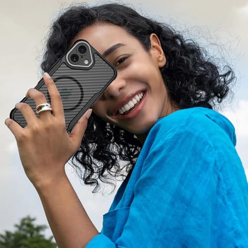 Dahkoiz for iPhone 16 Plus Case, with 2X Privacy Screen Protector, Compatible with MagSafe, [Camera Protection] [15ft Drop Protection] Slim & Rugged Magnetic Phone Case for iPhone 16 Plus, Black - image 8