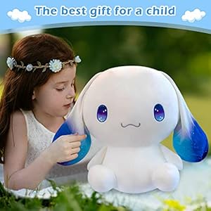 Cute Plushies Dog Stuffed Animals Big Ear White Dog Plush Toy Hugging Dog Plush Animal Soft Gift Accompany Boy Girls Kids Birthdays Christmas Plush Toy Body Pillow (19.6inch)…