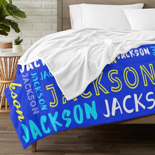 Personalized Name Blanket Customized Baby Blankets for Girls Boys Adults Monogrammed Blankets and Throws Christmas Birthday Mothers Fathers Valentines Day Gift