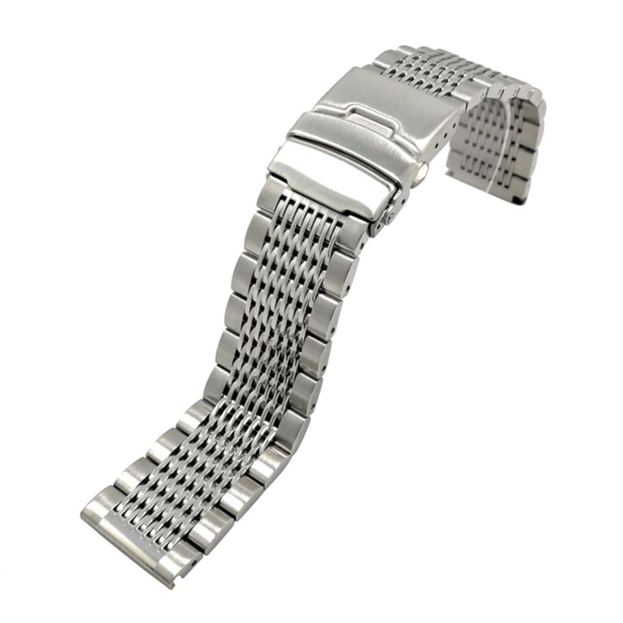 SHINEOFI Correa de Reloj de Acero Inoxidable 20 Mm, Pulsera Metálica Ergonómica para Reloj Inteligente