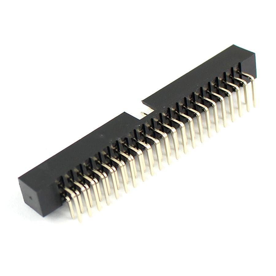 Generic 100 Pcs 2mm 2x22Pin 44 Pin Right Angle Male Shrouded IDC Box Header Connector