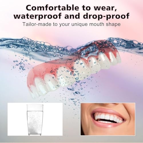 Silicone Reline Denture Set for Upper and Lower Teeth, Soft Comfortable Veneers for Women (1 Count (Pack of 1)) - Thumbnail 6