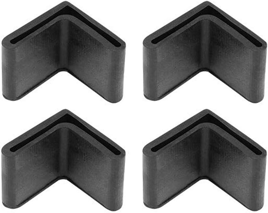 Angle Iron End Cap 35mm x 35mm Angle Foot Rubber Cover Furniture Feet Leg Pad L Shaped, 4 Pack