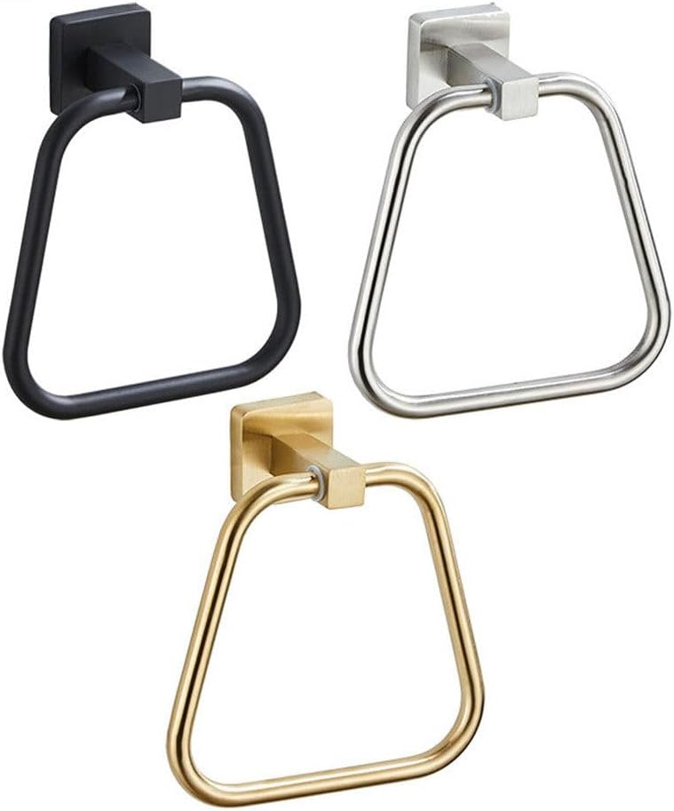 304 Stainless Steel Durable Towel Ring for Bathroom Kitchen Bath Towel Holder Hangers Towel Ring,Gold,16 * 16 * 5cm