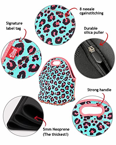 Yookee Home Lunch Bag Women Small Lunch Bag Kids Thermal Lunch Box Insulated Lunch Tote Bags Reusable Washable Neoprene Lunch Bags Preppy Lunchbox Kids Lightweight Meal Prep Bags For School Work #TOP1