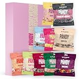 PANDY Candy 10 Pack Swedish Gummy Sweets, Only 1g Sugar & 70 Calories, Mixed Flavour Gift Box Hamper