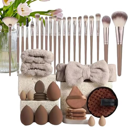 Kit De Brochas De Maquillaje - Set De Utensilios Para Maquillaje - 40 Piezas con Aplicador para Base y Sombra de Ojos