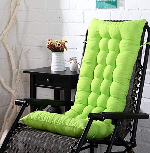 Marbeine Matelas Coussins pour Chaise Longue, Coussin de Chaise Coussin Mat pour Chaise Fauteuil de Relax Transat de Jardin Terrasse 48 * 125 * 8cm (Vert)