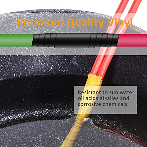 Yellow Electrical Tape, YTFGGY 10 Pack Vinyl Electric Tape 3/5 Inch by 66 Feet, 600V with 14℉ to 158℉, Waterproof, Flame Retardant, Rubber Based Adhesive - General Purpose Insulating Tape (Yellow)