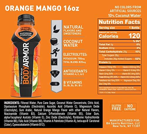 Amazon.com : BODYARMOR Sports Drink Sports Beverage, Orange ...