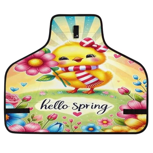 Delantal para taller con diseño Spring Chick y flores miniatura 1