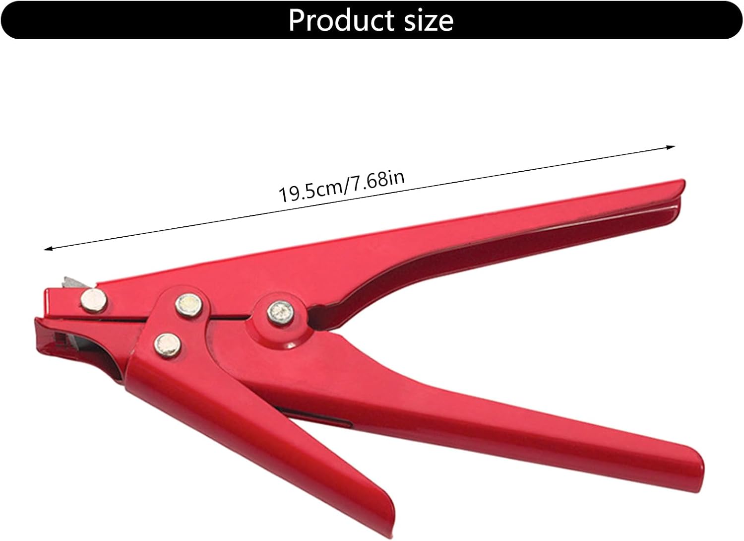 Portable Cable Tie Tool for Nylon Cable Strapping, Red