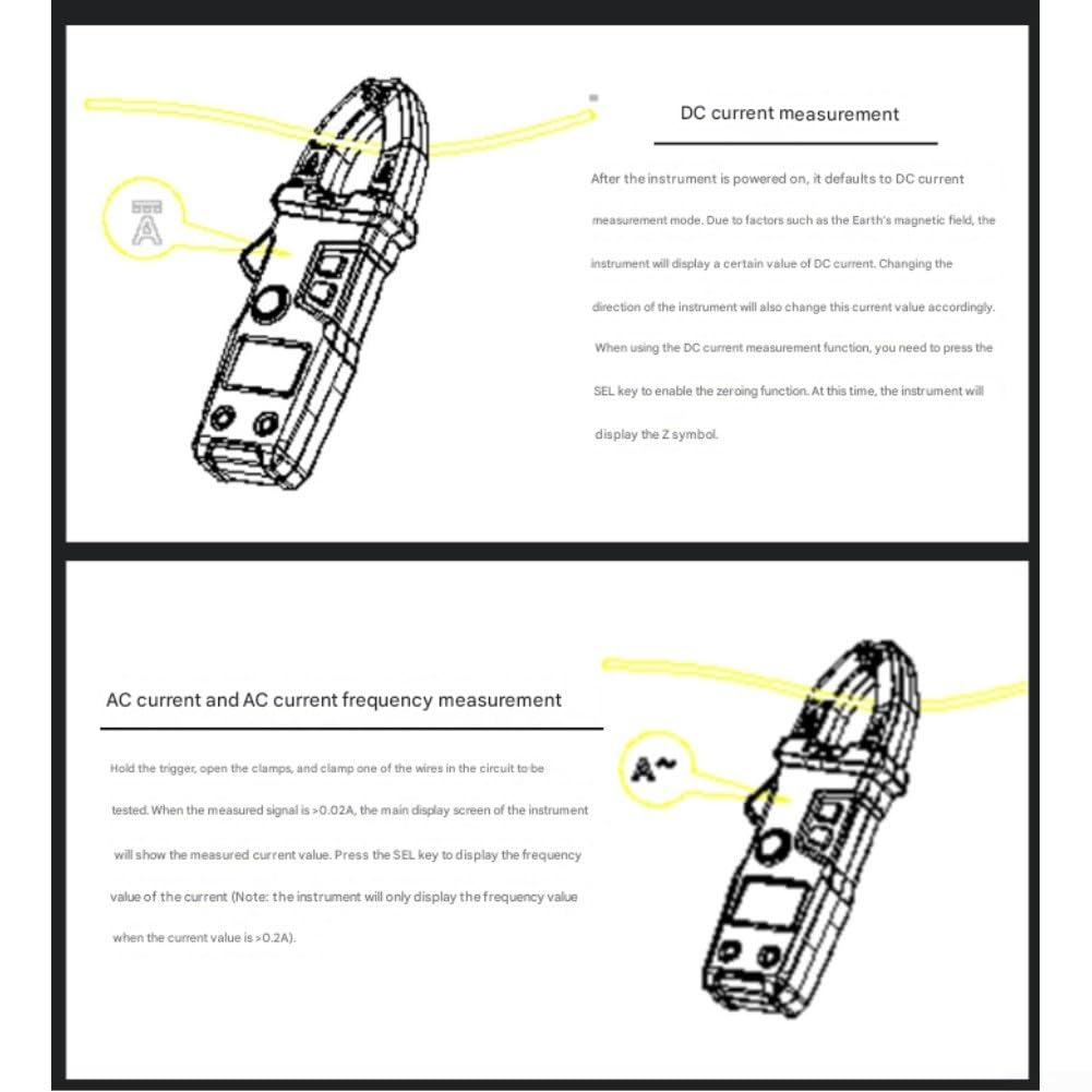 Digital Stromzange AC DC 100A Auto Range NCV | AC/DC für strom bis 100A, Auto Range Funktion, präzise Messwerte, ideales Werkzeug für Profis