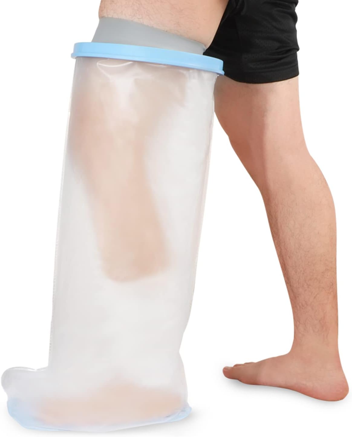 Sumifun Waterproof Extra Large cast covers for shower leg, Waterproof Adult Leg Cast Covers with Non-Slip Padding Bottom, Keep Cast Dry Protection（X-Large）
