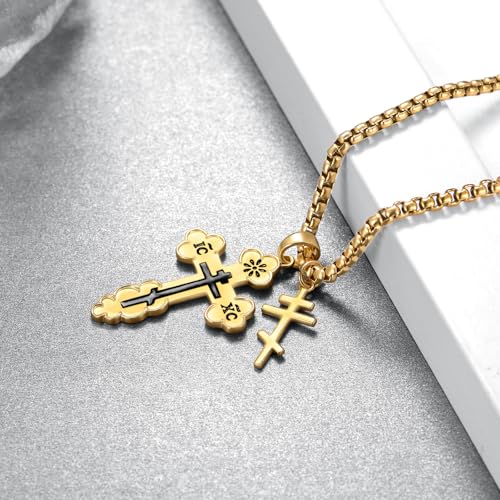 Orthodox Cross Necklace/Caravaca Cross Necklace 925 Sterling Silver Eastern Orthodox Pendant Cruz De Caravaca Jewelry Gifts for Men Women3