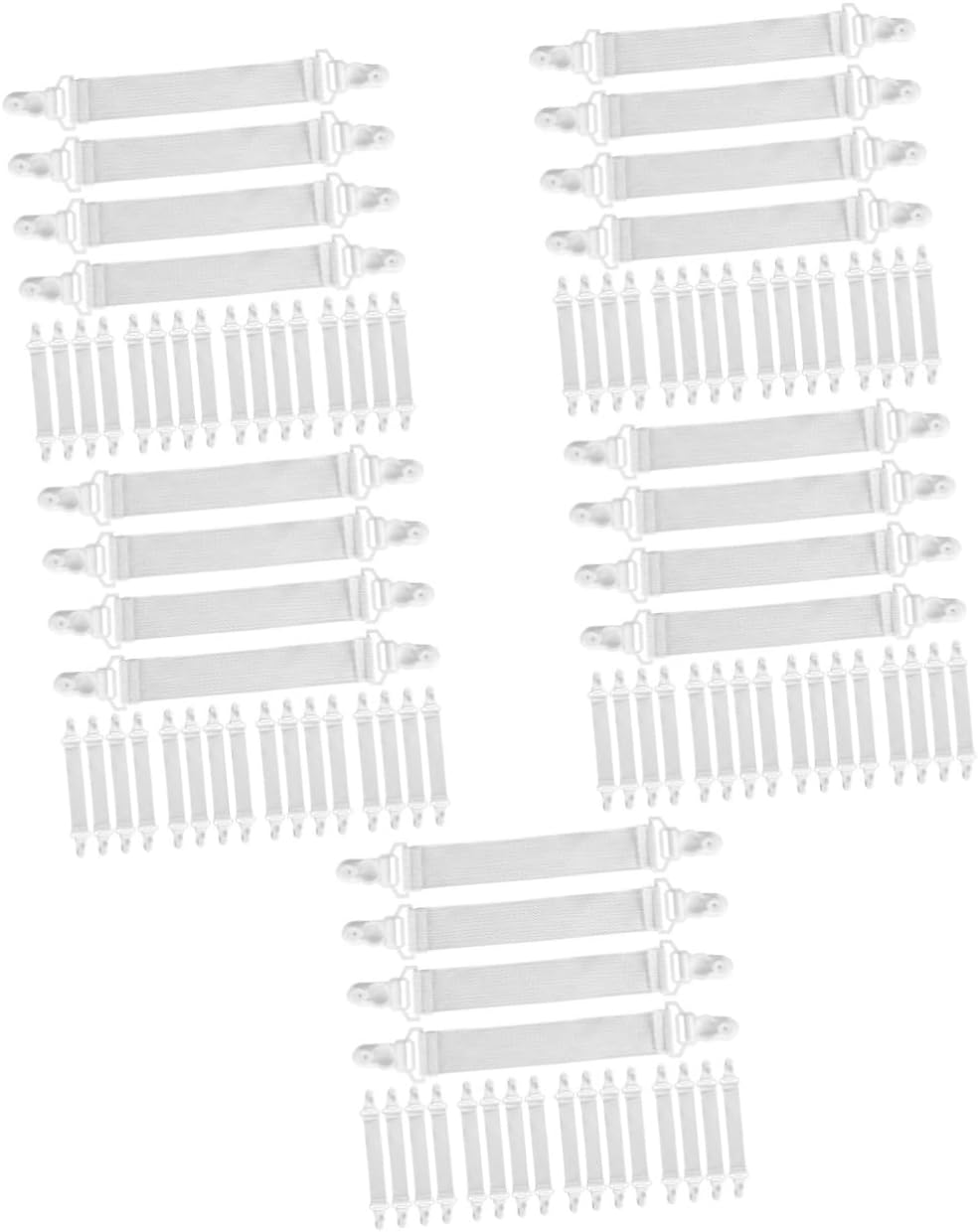Hemobllo 5sets Bed Sheet Holder Straps Fitted Sheet Clips for Securing Flat and Fitted Blankets and Mattress Pads Strong Grip for Heavy Duty Use 20pcs*5
