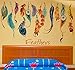 Iuhan Fashion Classic Creative Dream Catcher Feather Wall Sticker Art Decal Mural