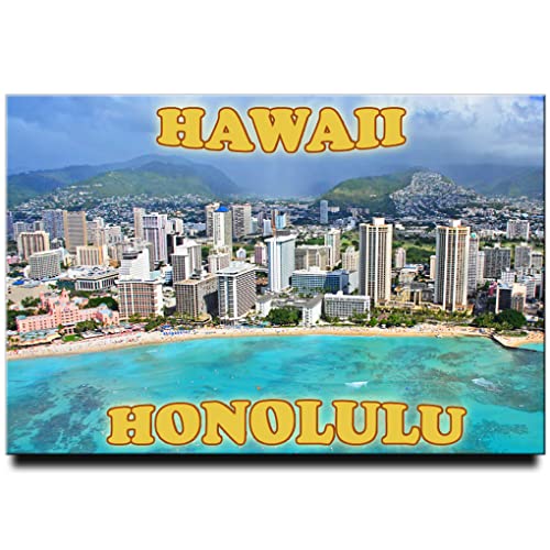 Imán Decorativo Hawaii Waikiki 5x7.5 cm
