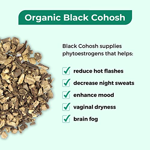 Voomvaya Menoslim - Black Cohosh For Menopause - Relief For Bloating, Hot Flashes, Night Sweats, Fatigue, Meno-Belly - Delicious Apple Cinnamon Flavor - 30 Teabags #TOP1