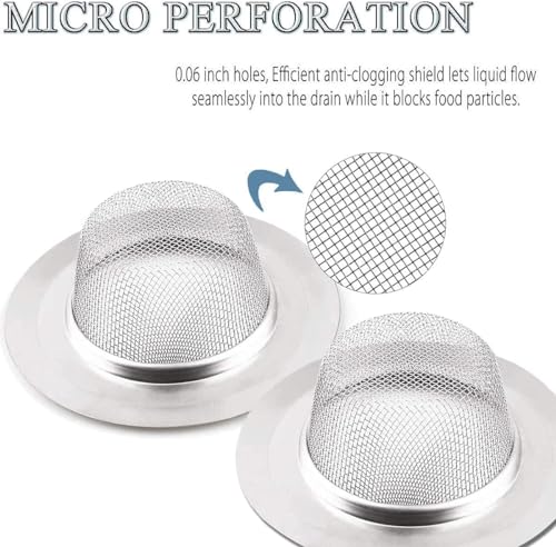 Colador para fregadero de acero inoxidable 4.5 pulgadas set 2 miniatura 3