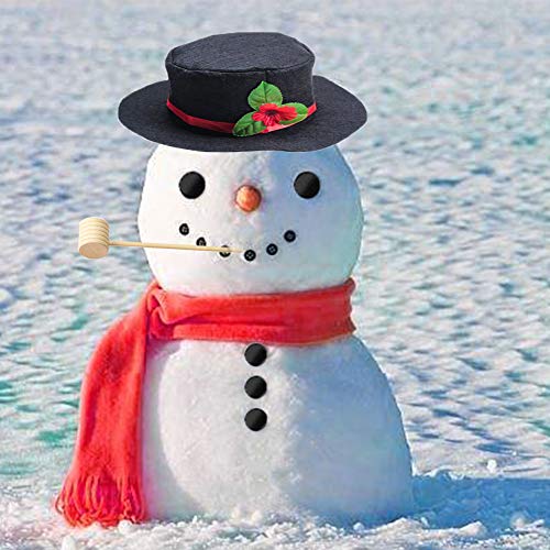 Osierr6 Snowman Decorating Kit, 16 Pcs Large Snowman Making Kit, Christmas Snowman Dressing Kit, Outdoor Fun For Kids & Family, Including Top Hat, Scarf, Pipe, Eyes, Carrot Nose & Buttons, 16Pcs/Set #TOP5