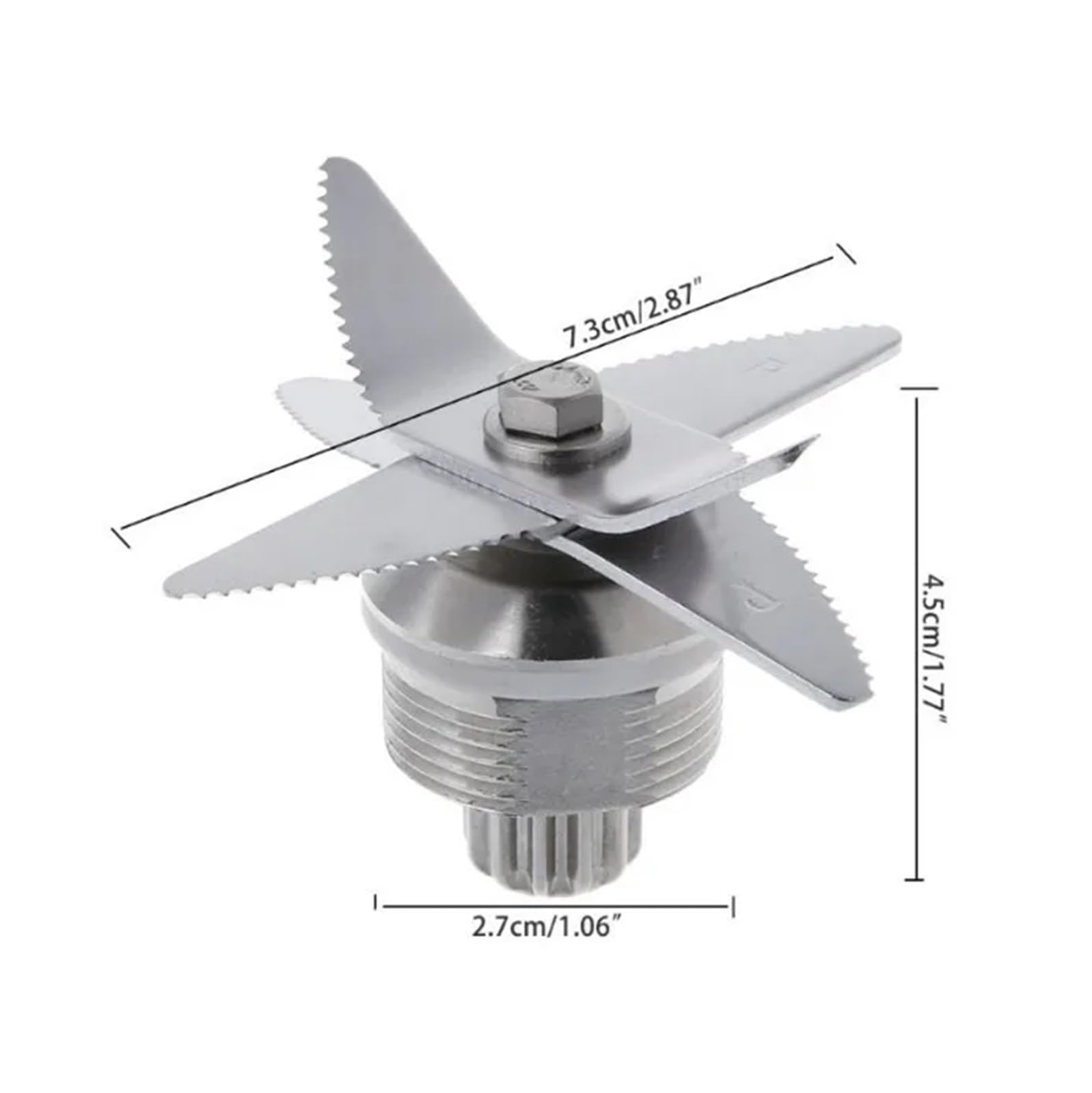 For TWK TM 767 800 TWK jtc 767 800 Edelstahlklingen Eiscrusher Messer for Entsafter Mixer Ersatzteil for 2L Behälter 010 767 800 G5200(2pcs)