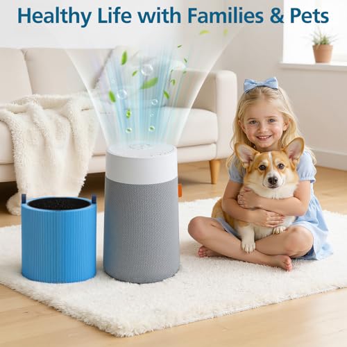 Image of 2 Pack Mini Max Replacement Filter, FMINI Filter Compatible with BLUEAIR Blue Pure Mini Max Air Purifier, Ture HEPA + Activated Filter, A11ergenBlock, Blue