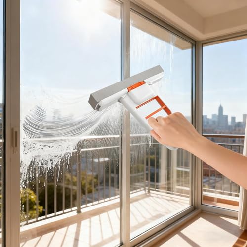 Image of Mini Foldable Desktop Mop for Kitchen Floor Wiper with Handle,EVA Foam Water Wiper Shower Glass Squeegee, Tile Wiper, Window Cleaning,Multipurpose Floor Scraper for Home, Office & Bathroom