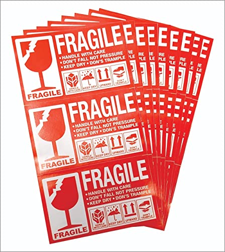 Image of Fragile Handle with Care Size: 11 X 7 Cms Self Adhesive Packing Sticker (500 Pc)