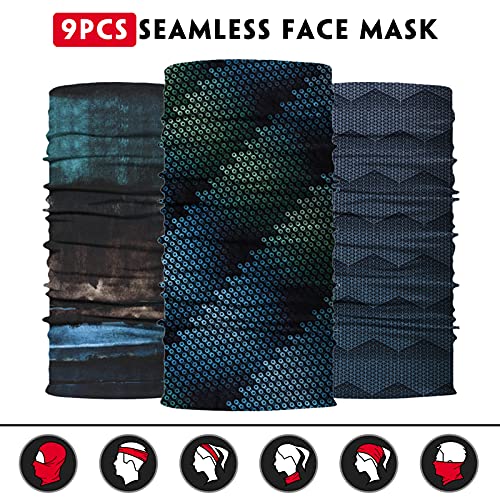 Image of Venswell Neck Gaiter Face Mask Men Women,Seamless Bandana Rave Face Cover Scarf Mask,Balaclava,Headband, Head Wrap,Headwear