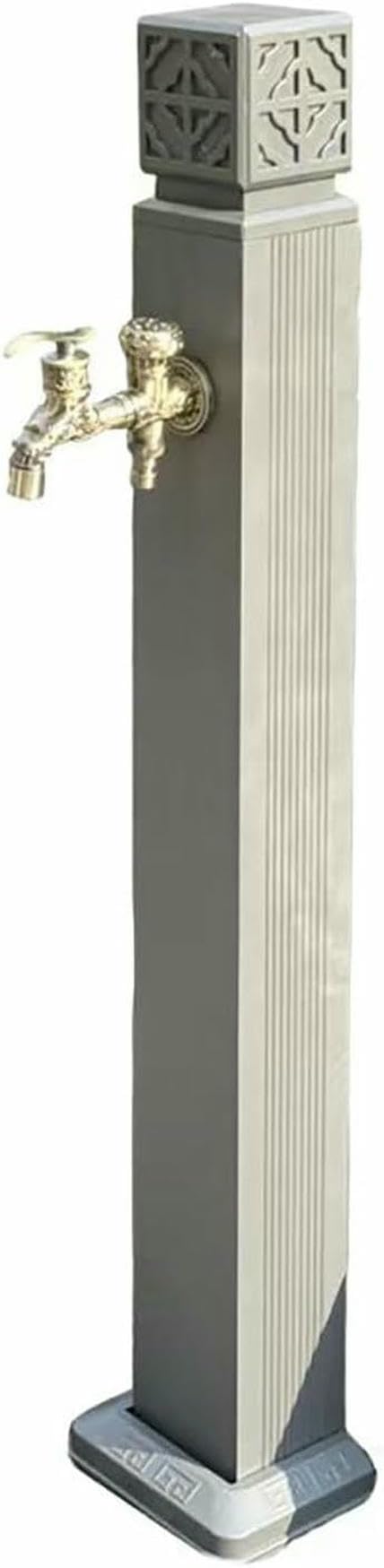 Colonne d'eau en aluminium pour jardin avec robinet antigel et support de tuyau