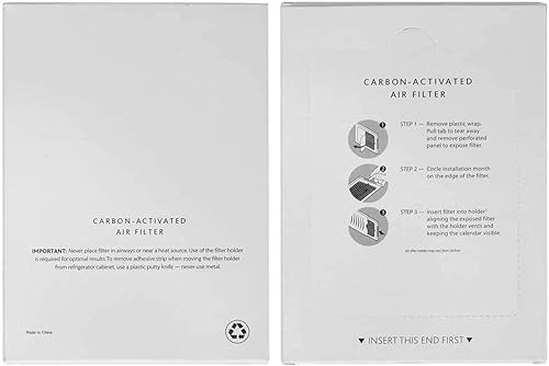 Miniatura 6 de Paquete de 4 filtros de aire de repuesto para refrigerador, filtro de aire de refrigerador activado con carbón compatible con Frigidaire y