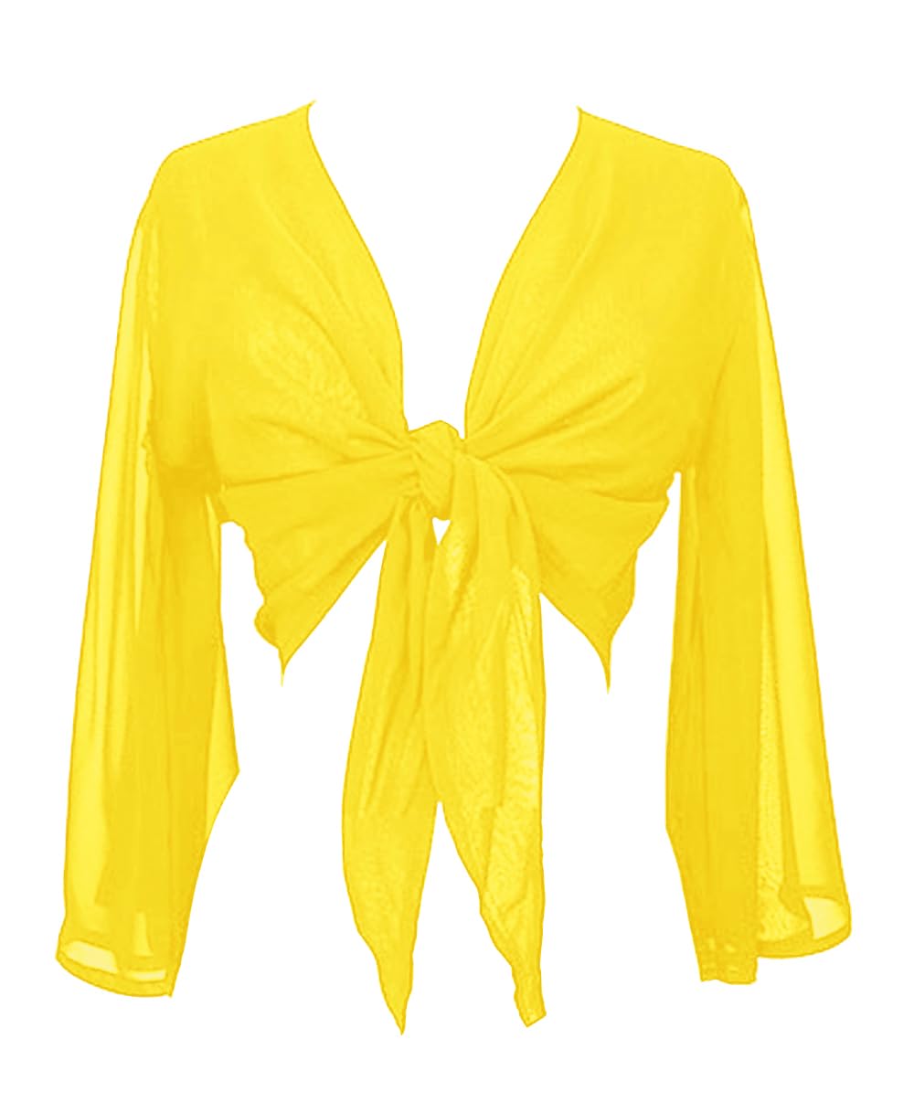 Indian Trendy Women's Flair Wrap Tie Top Chiffon Choli Blouse Belly Dance Gypsy Bolero Shrugs Cardigan