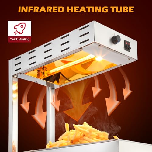 Dyna-Living BIZH0074IEC23 French Fry Warmer Commercial Food Heat Lamp Electric Food Warmer thumb #1