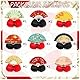 POMNUG 9-Pack Faltende Fans Honeycomb Mittelstücke Japanische Faltende Fans Mittelstücke Tischdekorationen Faltende Fans Tischdecken für Faltende Fans Party Dekorationen Faltende Fans Party Zubehör