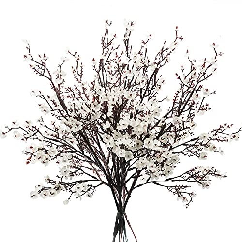 Uieke artificial flowers babys breath fake silk flowers 6pcs faux…