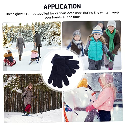 Gatuida Boys and Girls Christmas Gifts Blue Mittens for Newborn Boy Mittens Winter Gloves Thermal Plush Gloves2