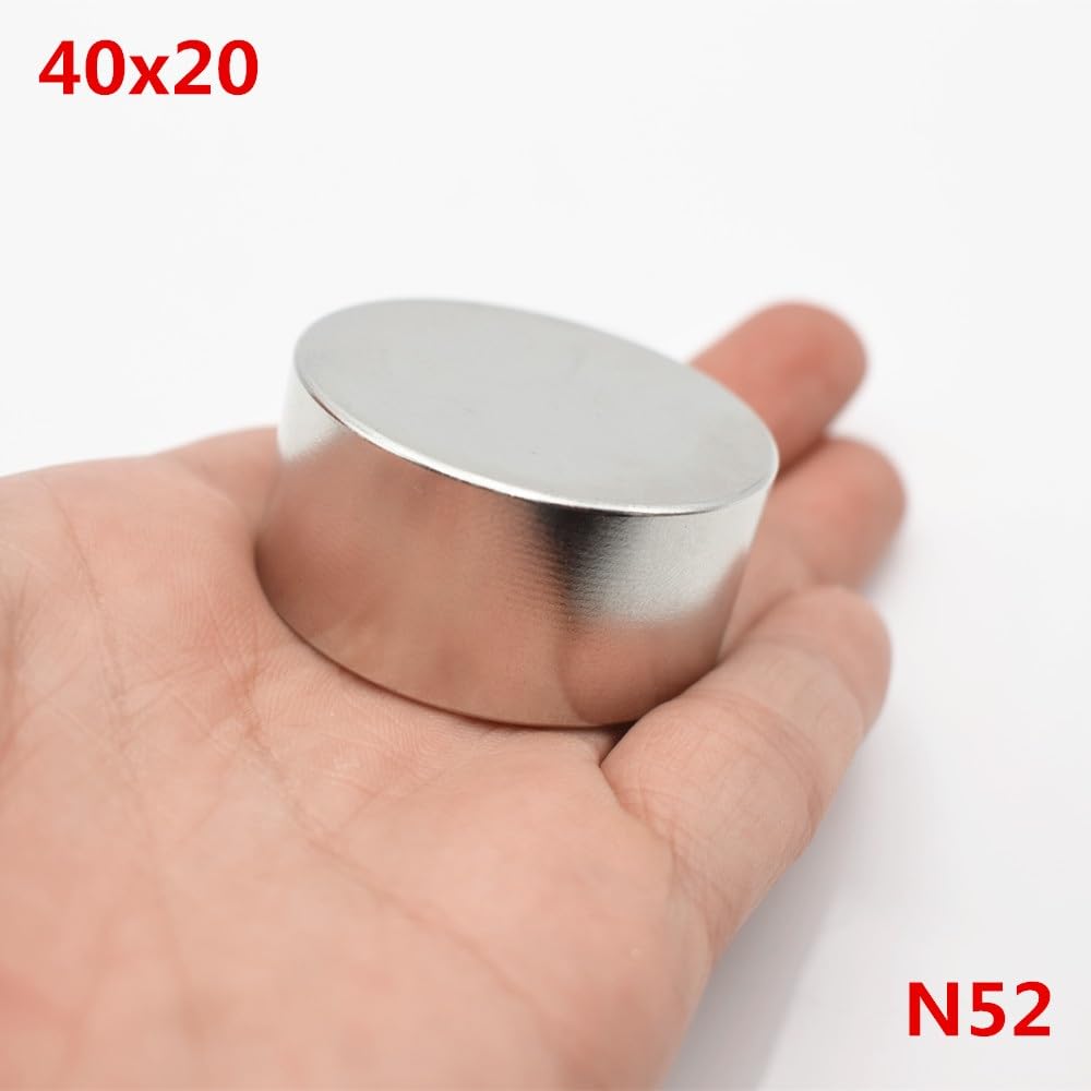 1pcs Neodymium 40x20 Rare Earth Super Round Permanent Search DISC 40 * 20mm Gallium Metal Magnet(40x20 N35)