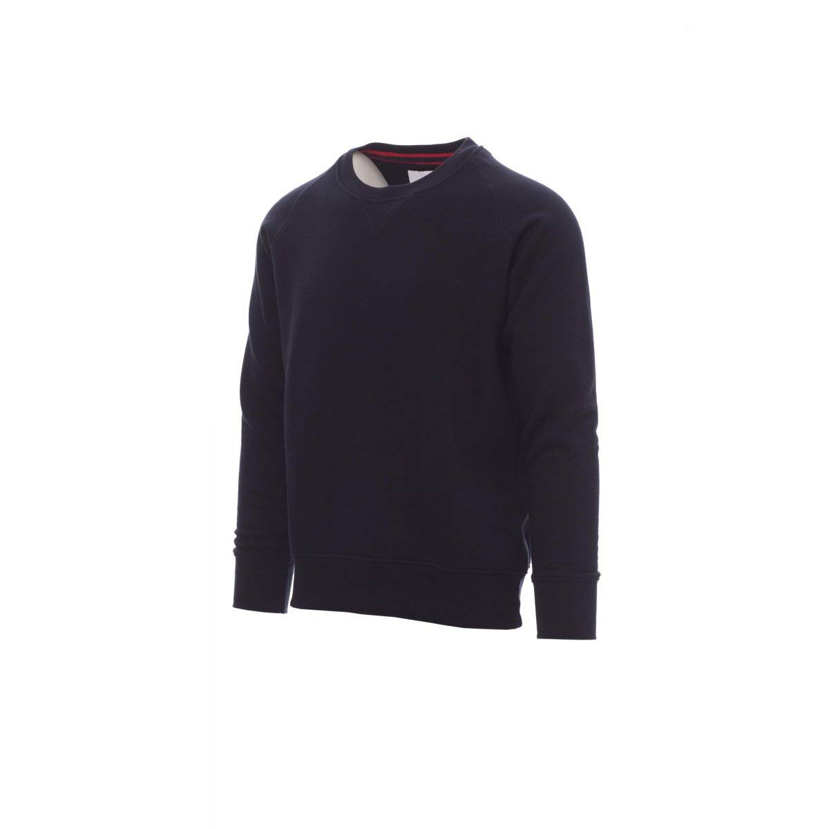 PAYPER Mistral+ Felpa Girocollo da Uomo a Manica Lunga Raglan Misto Cotone Polsini Vita in Costina Elasticizzata Bianco