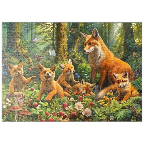 MyPuzzle Cervo Nobile Nella Foresta Di Neve Invernale - Premium 1000