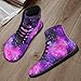 Binienty Purple Universe Star Barefoot Shoes Fashion Grounded Footwear Running Shoes for Men Size 8.5 PU Leather Slip Water Sneakers Zero Drop Non-Slip Sole