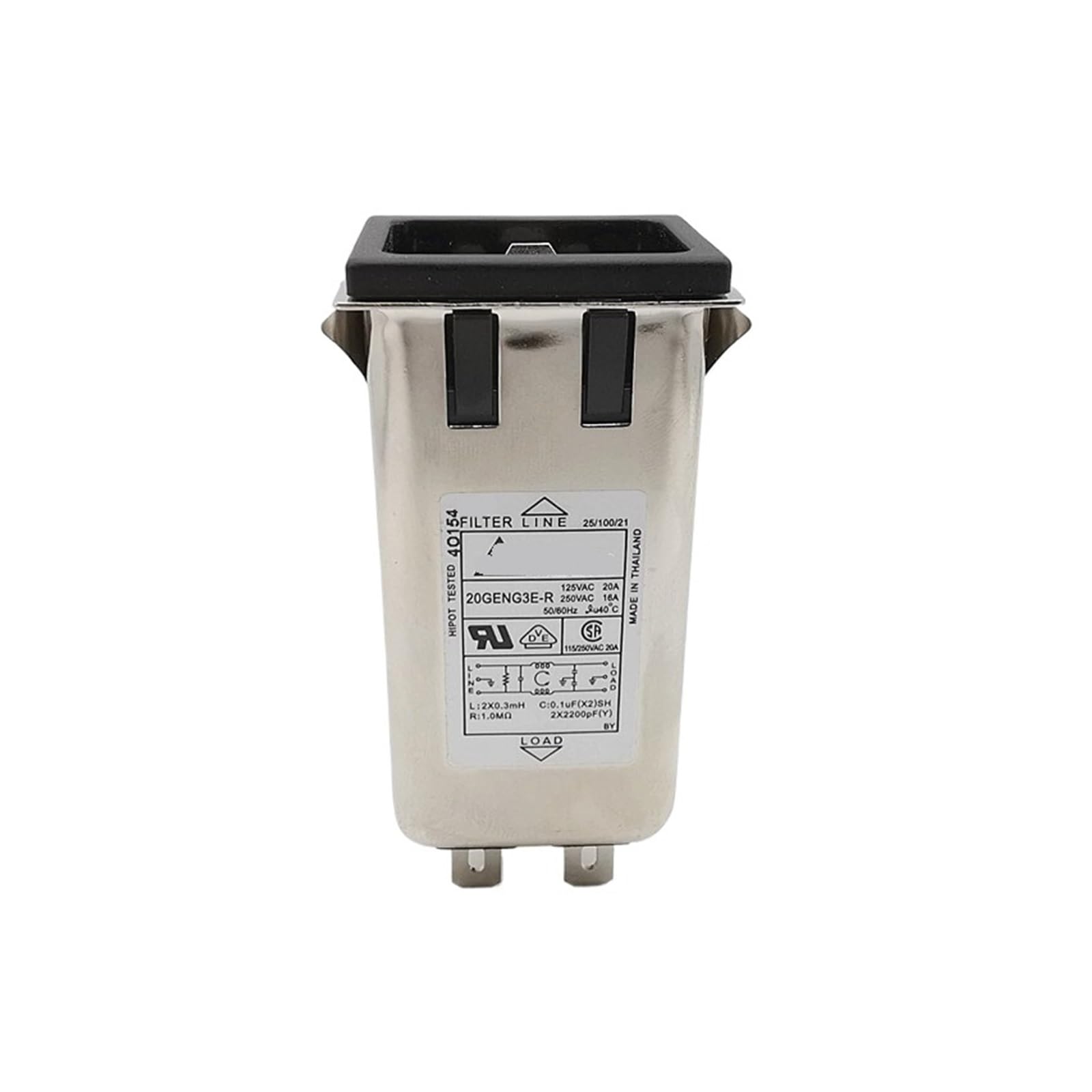 Filtro de Potencia 20GEEG3E-R para eliminar fallos eléctricos en toma monofásica 20 A