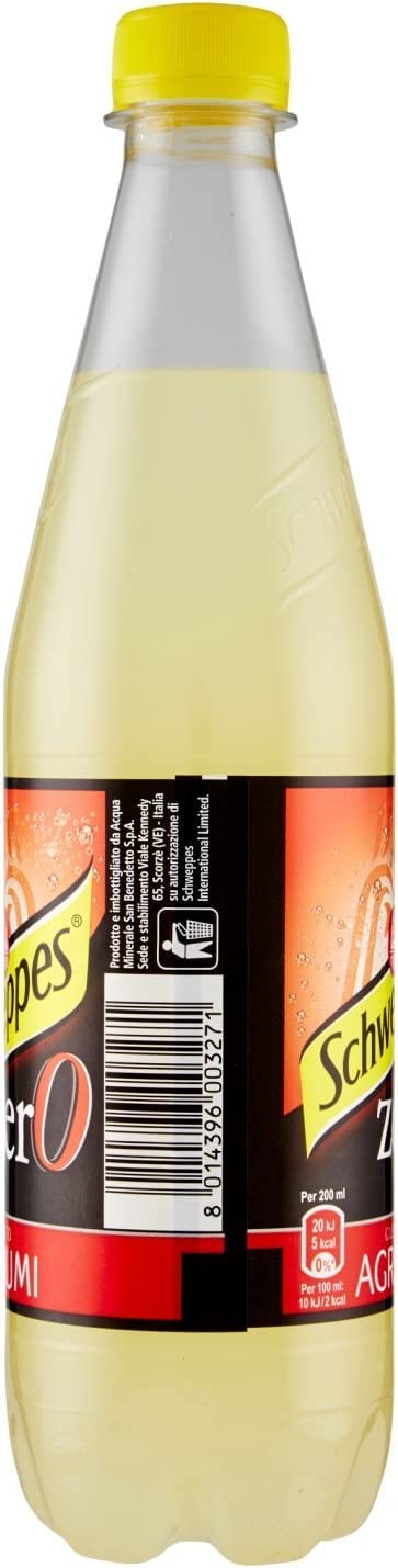 Schweppes Zero agrumi Citrus Lemonade Sans Sucre PET 0,6 L Rafraîchissant