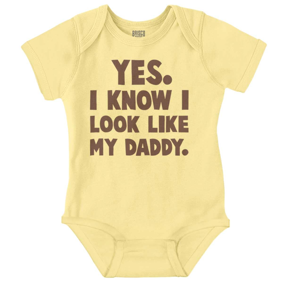 Brisco Brands Cute I Look Like Daddy Dad Joke Baby Bodysuit Jumper Boys