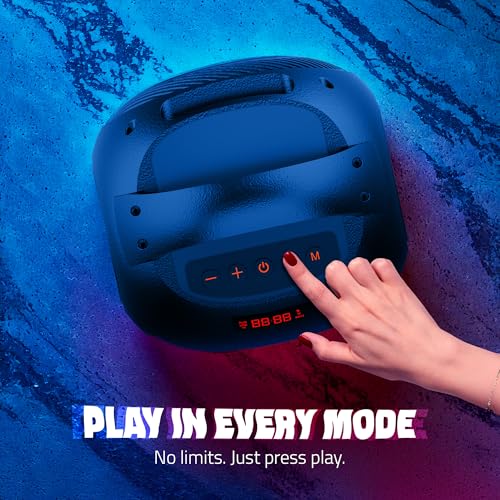 Image of Artis MS309 Wireless Bluetooth Party Speaker with with RGB Glow Lights, Bluetooth Connectivity, USB Input, FM Radio, TF Card Reader, Aux Port, & Wired mic (30W RMS)