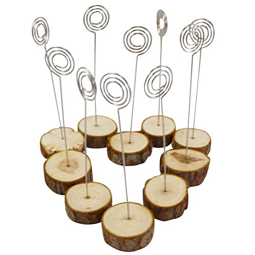 Photo Memo Clip Wood Holder Stand 10pcs