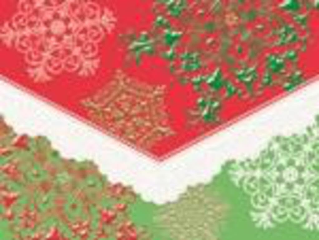 Set of 3 - Christmas Holiday Fancy Snowflakes Boxed Note Cards by Carol Wilson. 10 embossed 4x5 Die-Cut Notecards and Matching Envelopes in Decorative Gift Box with Velcro Flap. NCPX2397